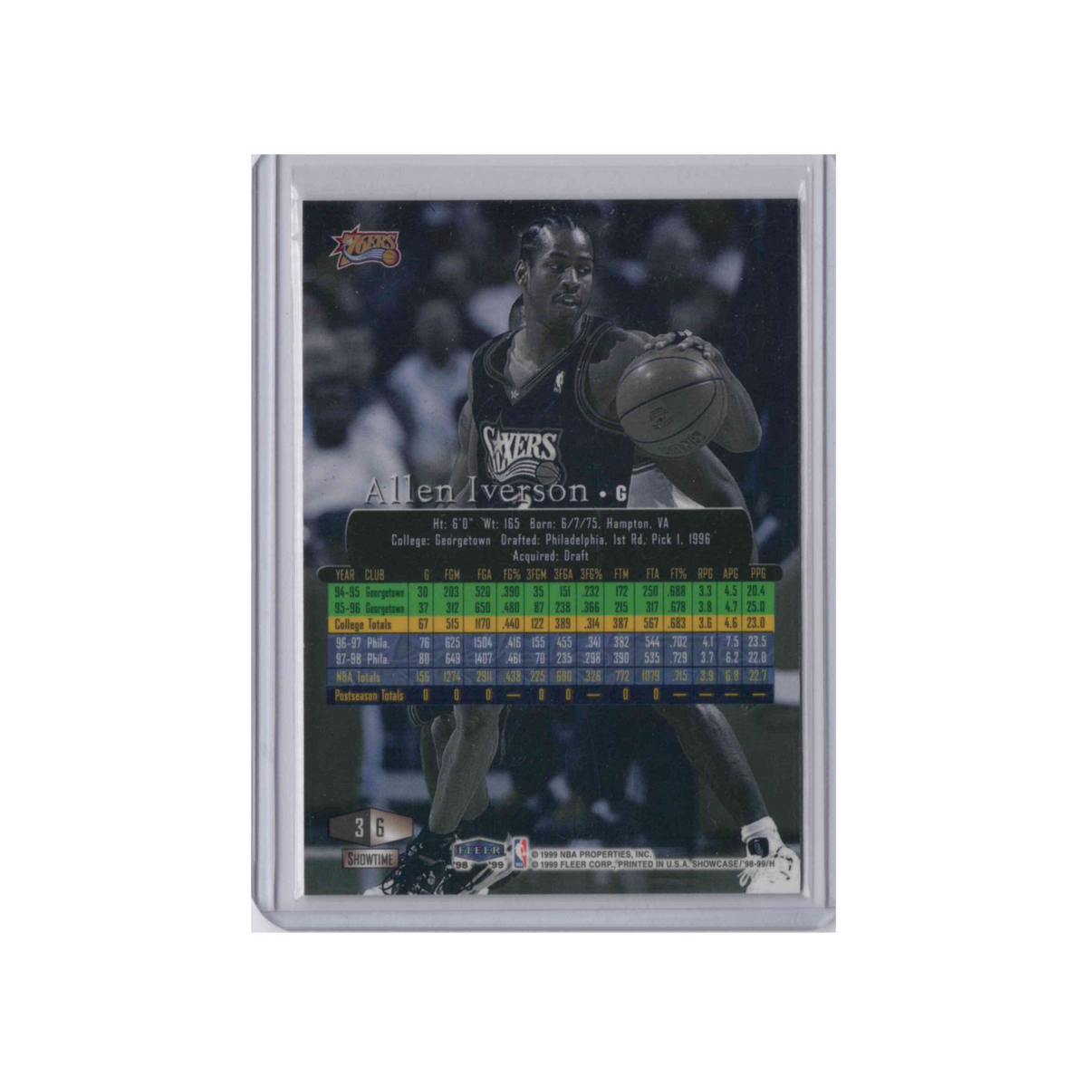 1998-1999 Flair Showcase | Allen Iverson | Row 3