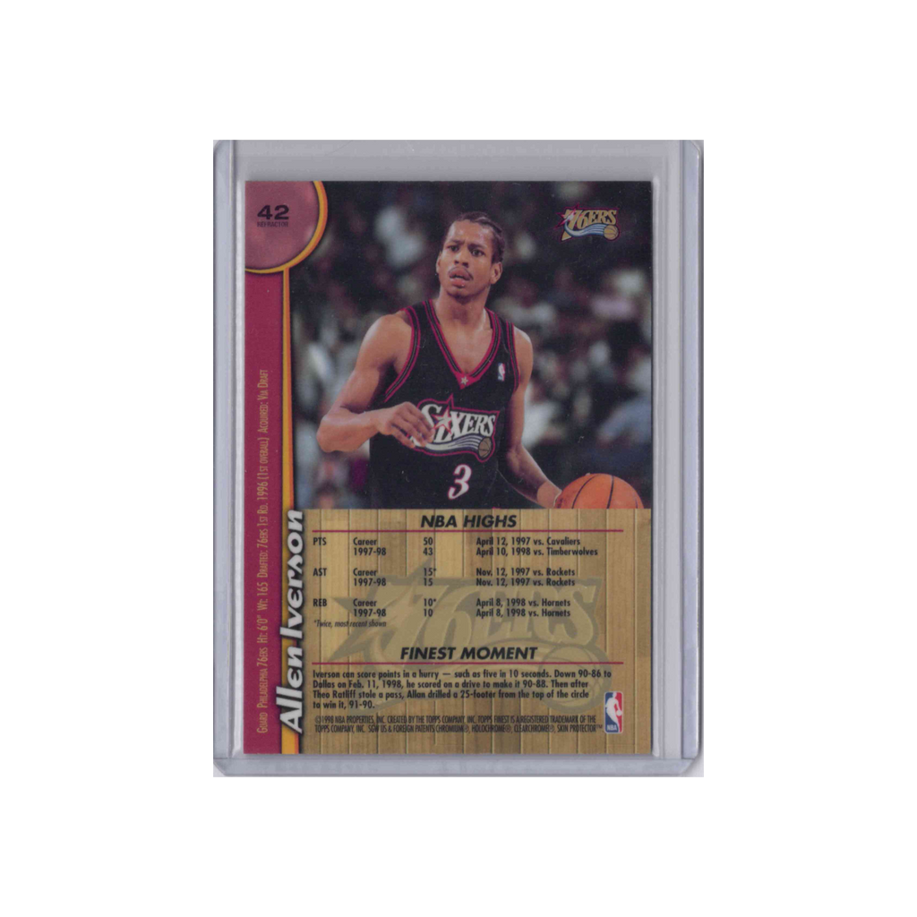1998-1999 Topps Finest | Allen Iverson #42 | Refractor