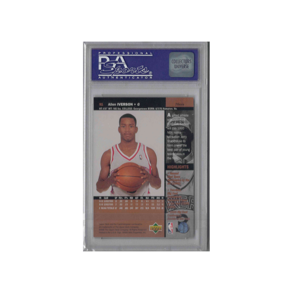 1996-1997 Upper Deck | Allen Iverson #91 | Rookie PSA 8