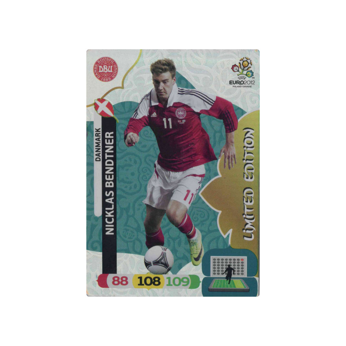 2012 Panini Adrenalyn XL UEFA Euro 2012 Limited Edition | Nicklas Bendtner | Insert