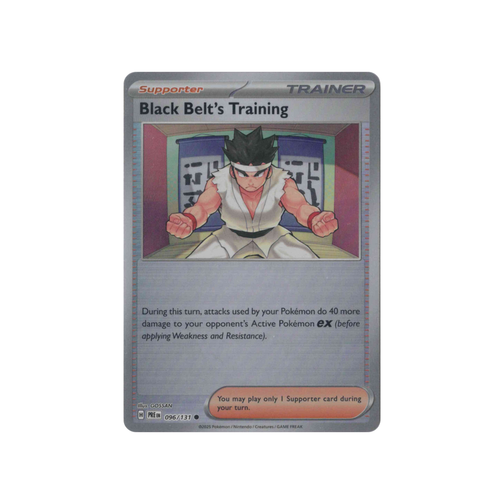 2025 Pokémon Prismatic Evolutions | Black Belt's Training #096/131 | Pokeball Holo