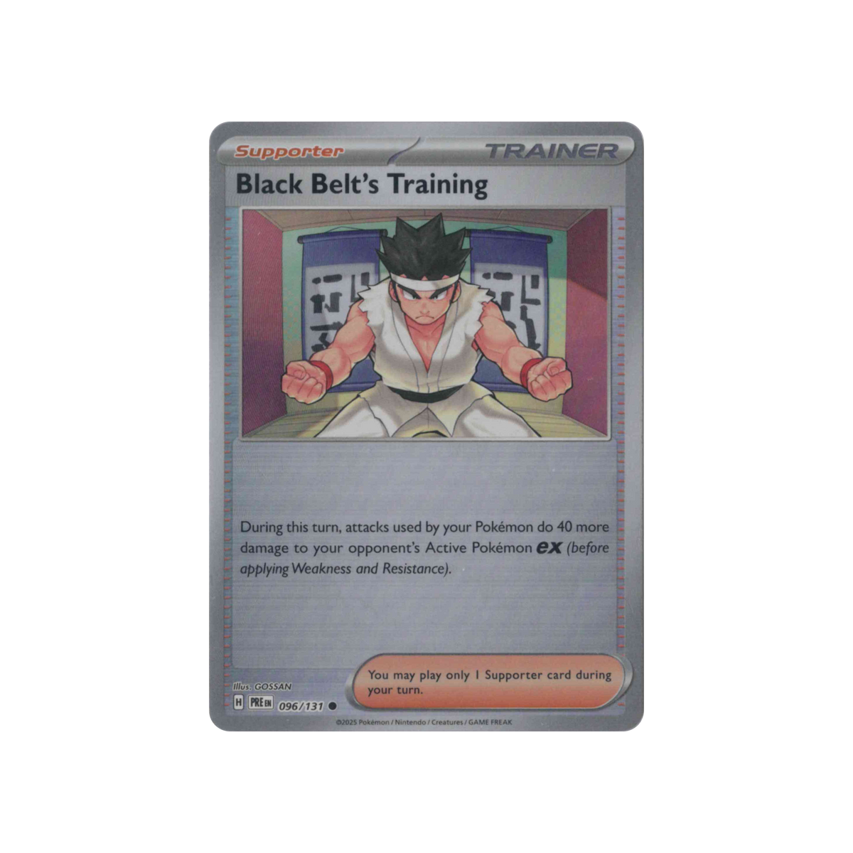 2025 Pokémon Prismatic Evolutions | Black Belt's Training #096/131 | Pokeball Holo