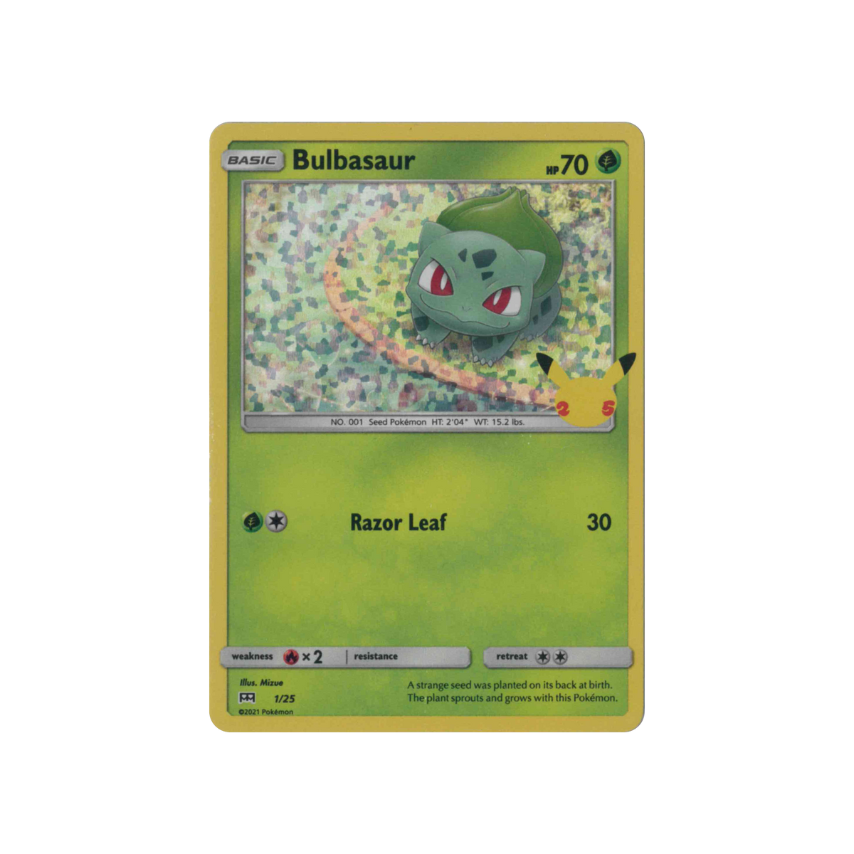 2021 Pokémon McDonald's Collection | Bulbasaur #1/25 | Holo