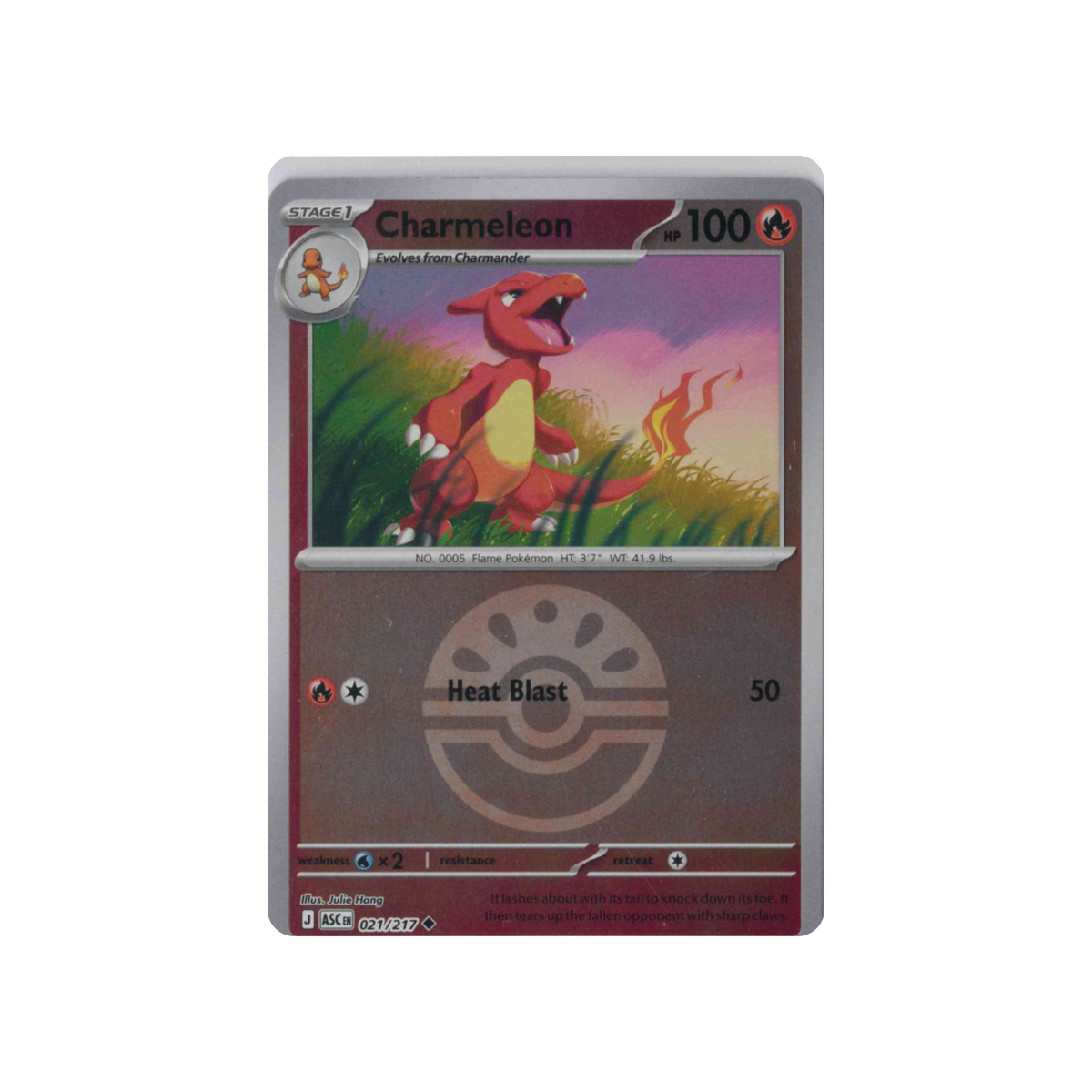 2026 Pokémon Ascended Heroes | Charmeleon #021/217 | Reverse Holo (Poké Ball Pattern)