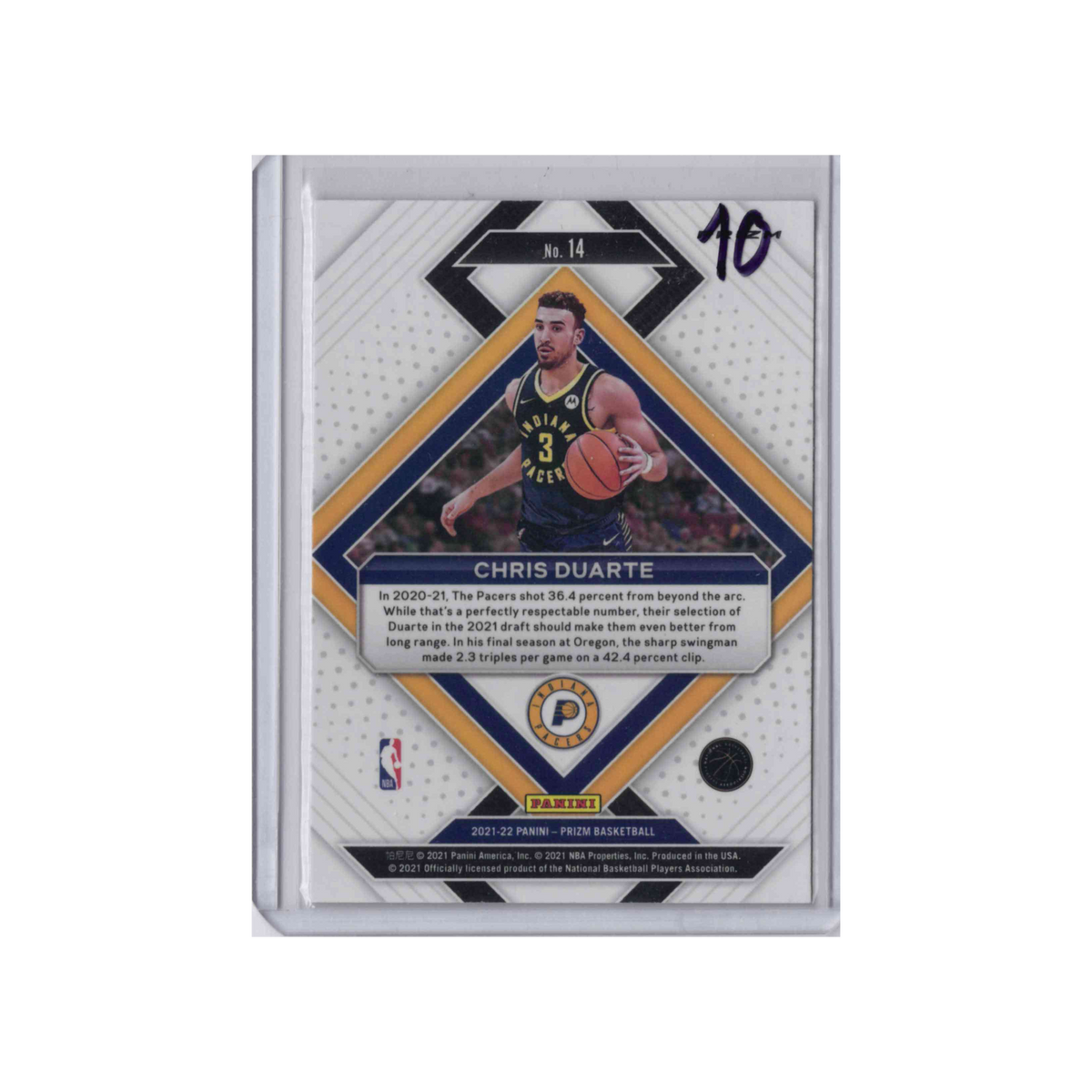 2021-2022 Panini Prizm Emergent | Chris Duarte #14 (RC) | Green Prizm