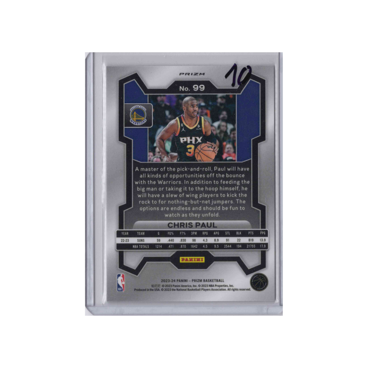 2023-2024 Panini Prizm | Chris Paul #99 | Cracked Ice Prizm
