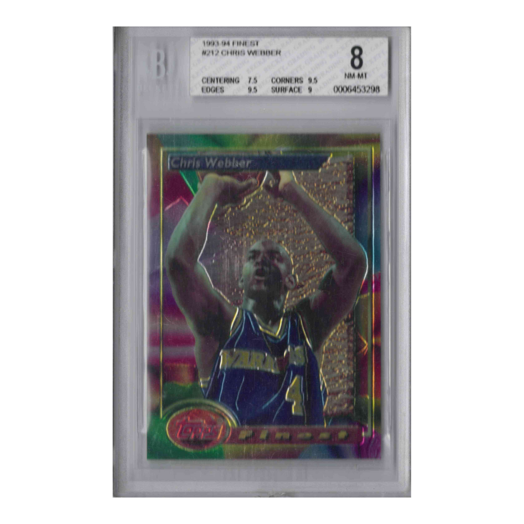 1993-1994 Topps Finest | Chris Webber #212 | BGS 8 NM-MT (RC)