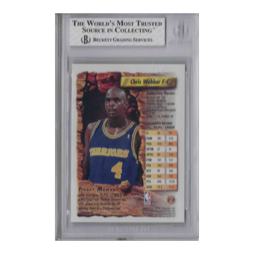 1993-1994 Topps Finest | Chris Webber #212 | BGS 8 NM-MT (RC)
