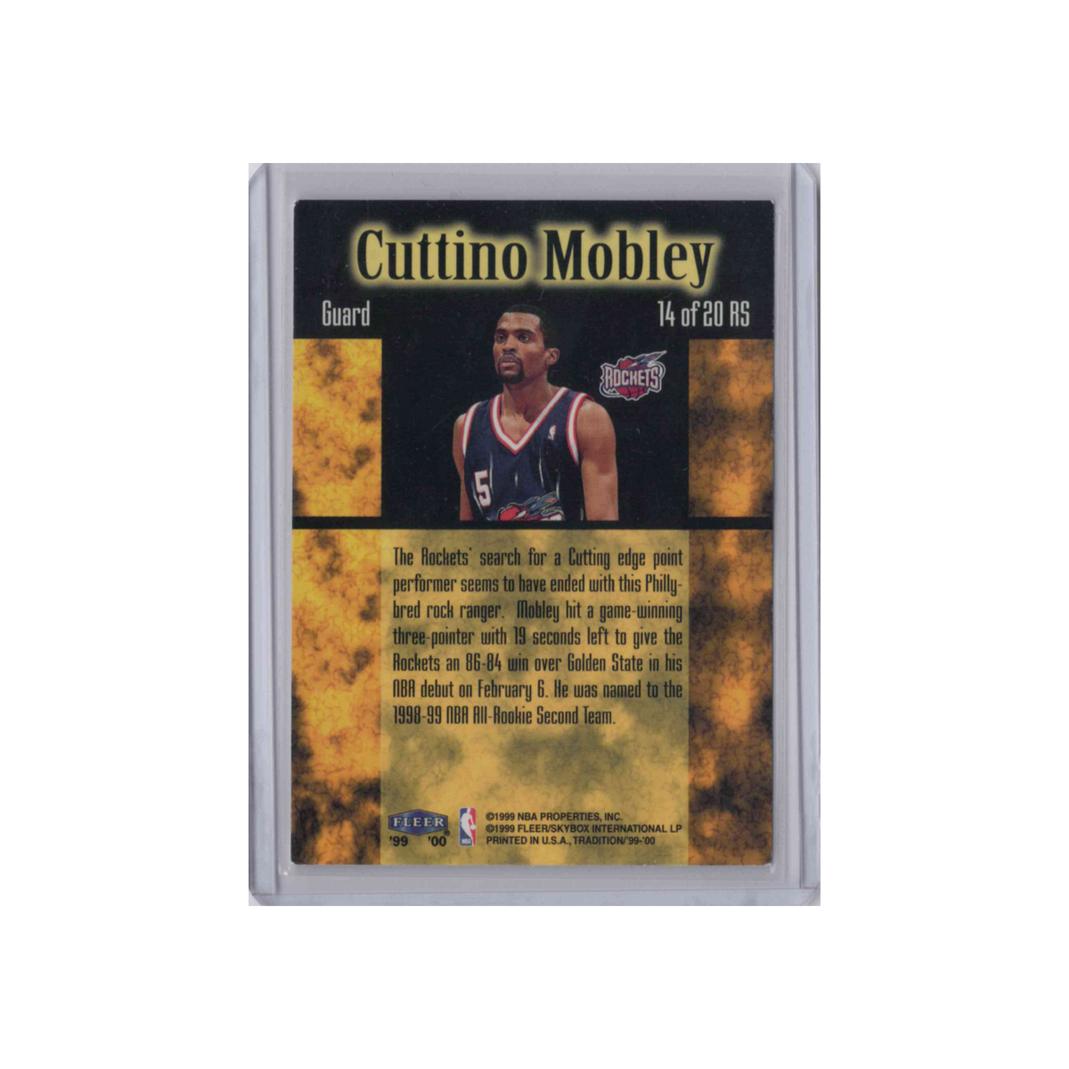 1999-2000 Fleer Tradition Rookie Sensations | Cuttino Mobley #14 RS