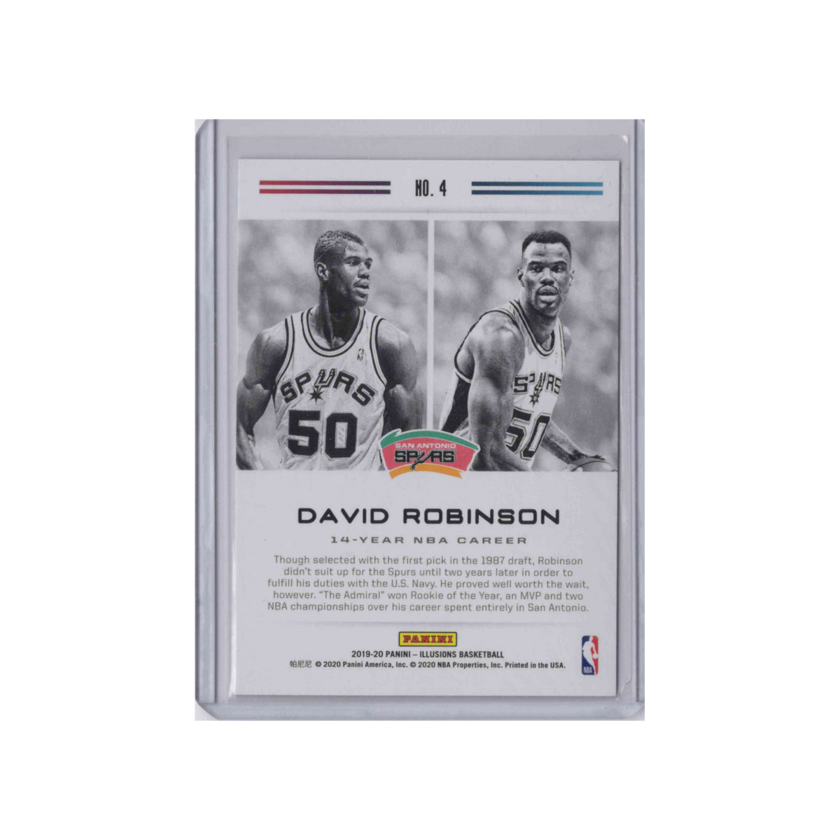 2019-2020 Panini Illusions | David Robinson | Career Lineage Sapphire