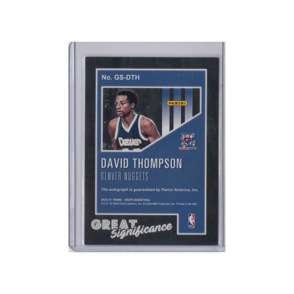2020-2021 Panini NBA Hoops Great Significance Autographs | David Thompson #GS-DTH | Auto