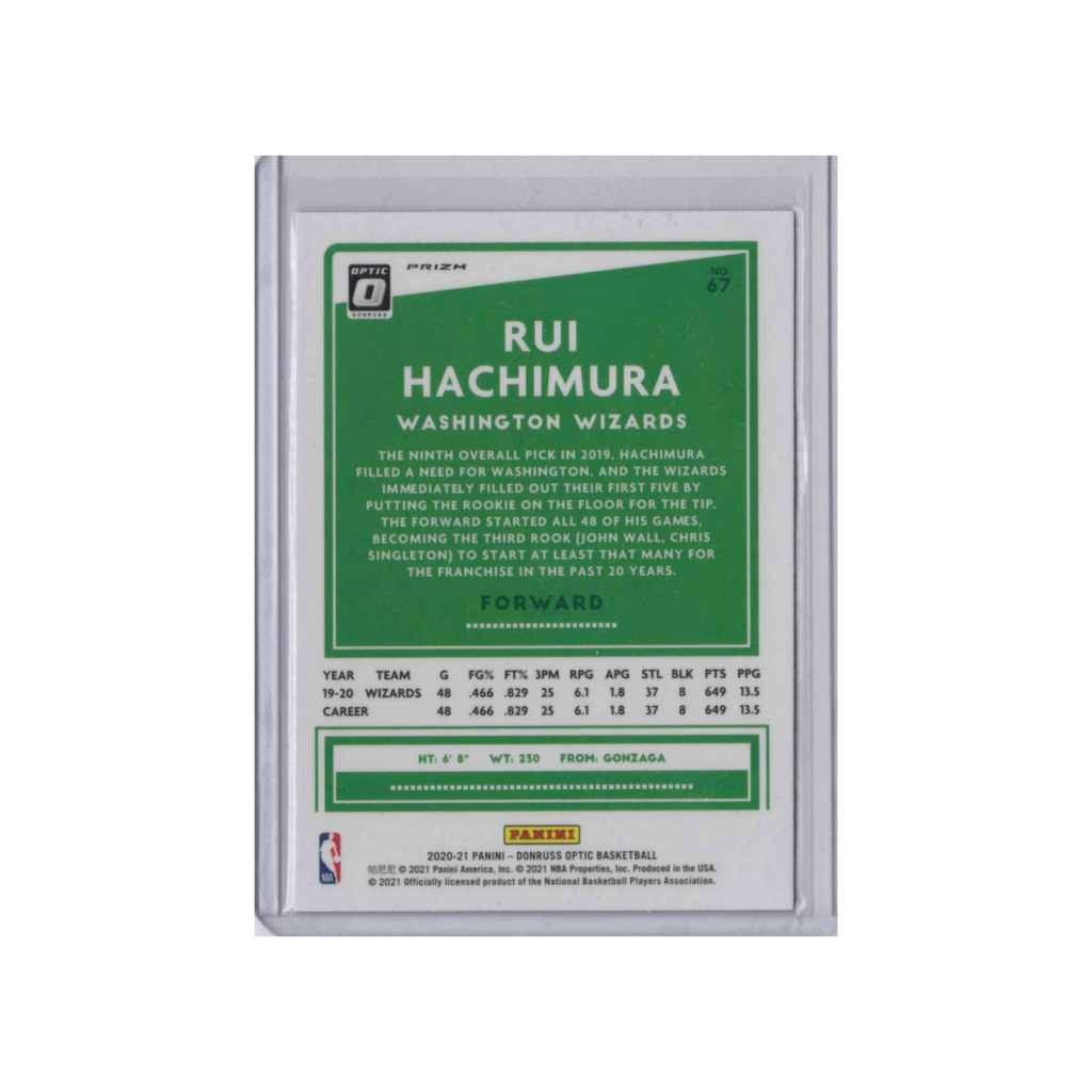 2020-2021 Donruss Optic | Rui Hachimura #67  | Pink Hyperprizm