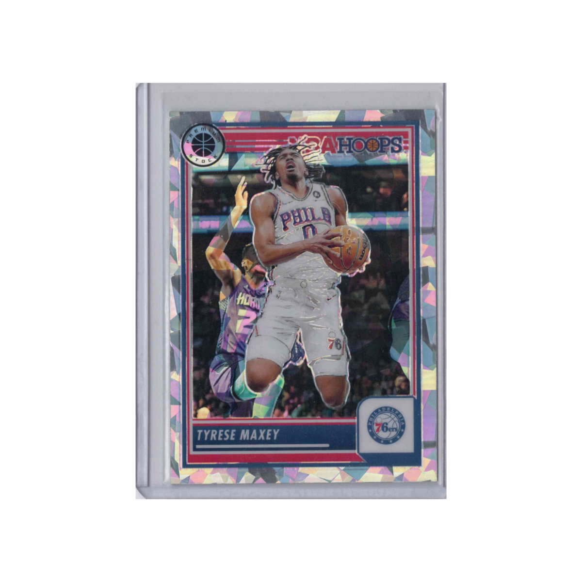 2023-2024 Panini NBA Hoops | Tyrese Maxey #144 Cracked Ice Prizm  | Premium Stock