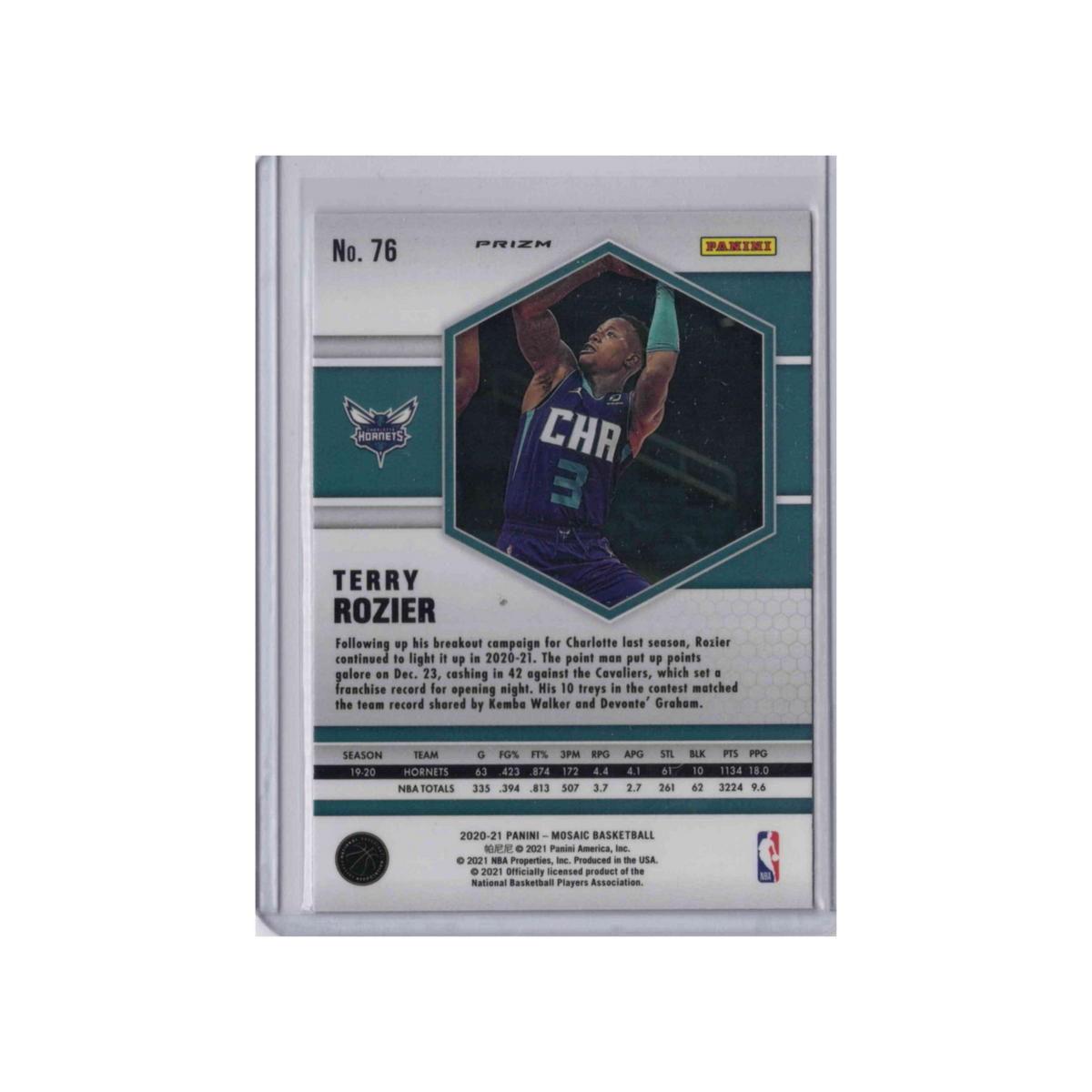2020-2021 Panini Mosaic | Terry Rozier #76  | Silver Mosaic Prizm