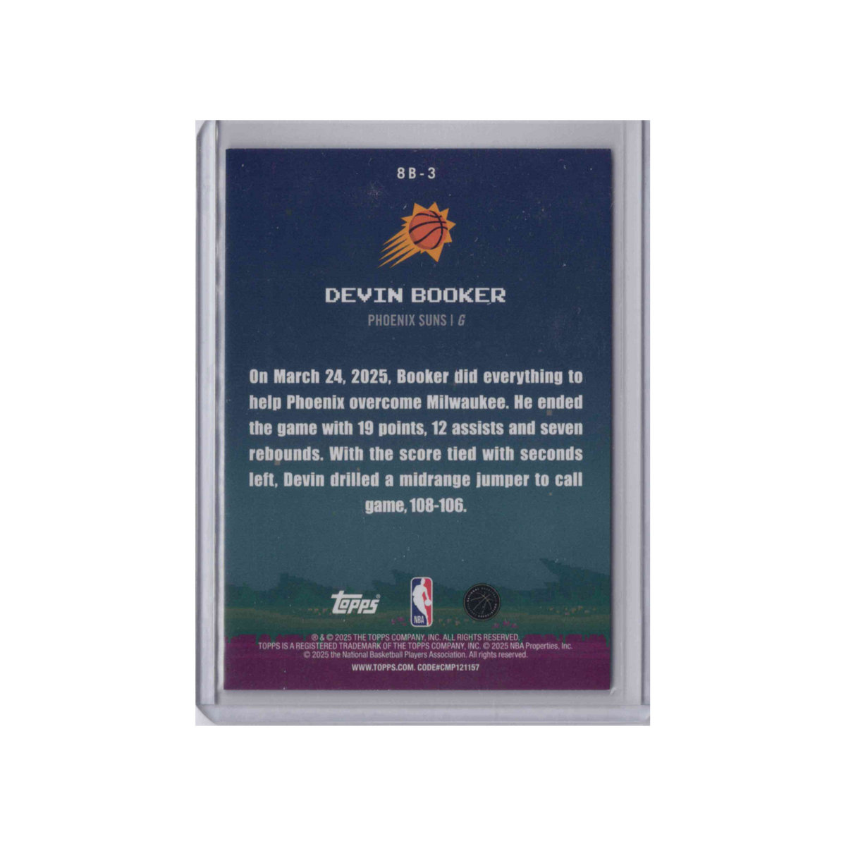 2025-2026 Topps | Devin Booker #8B-3 | 8-Bit Ballers Holo