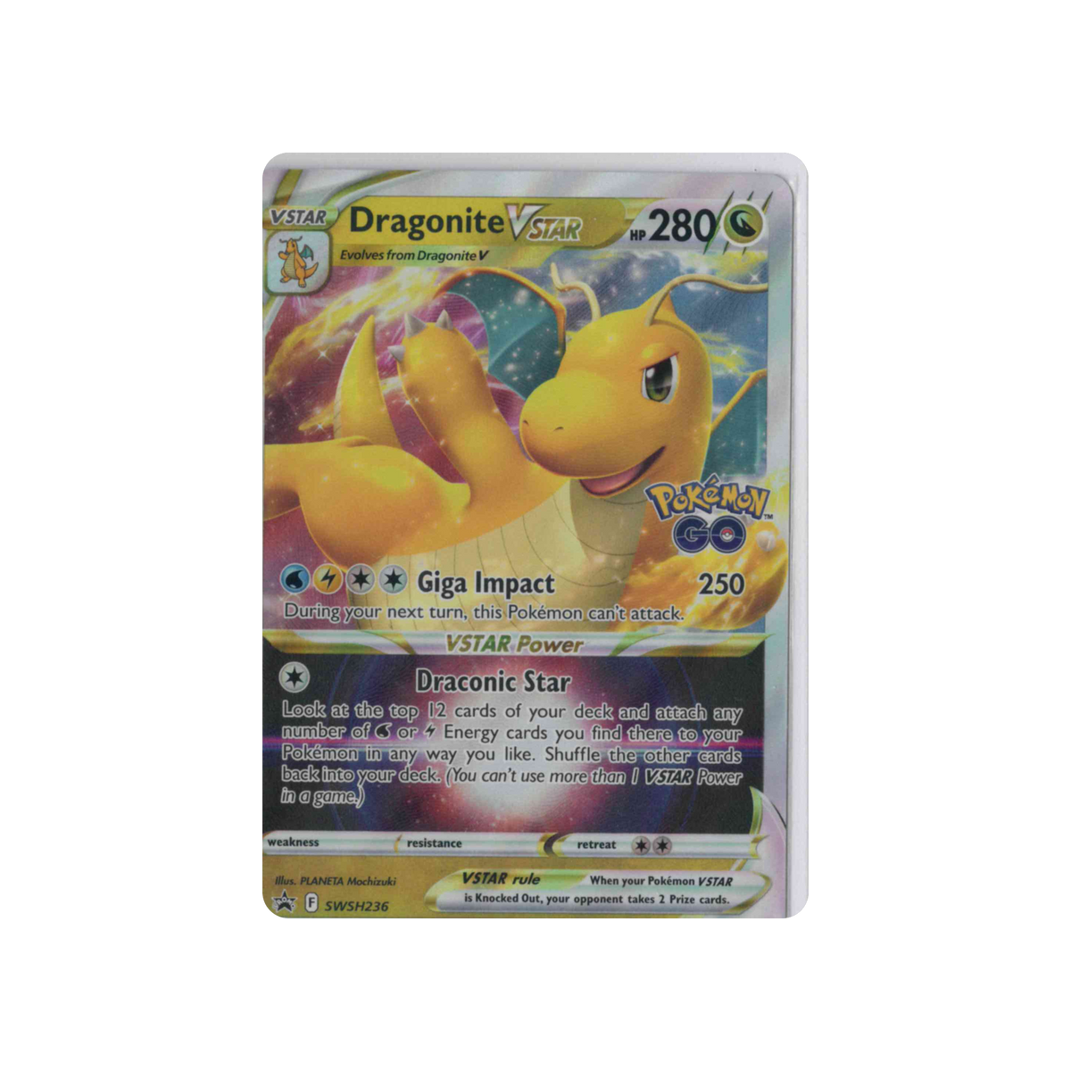 2022 Pokémon Sword & Shield Black Star Promos | Dragonite VSTAR #SWSH236 | Promo Holo (Pokémon GO)