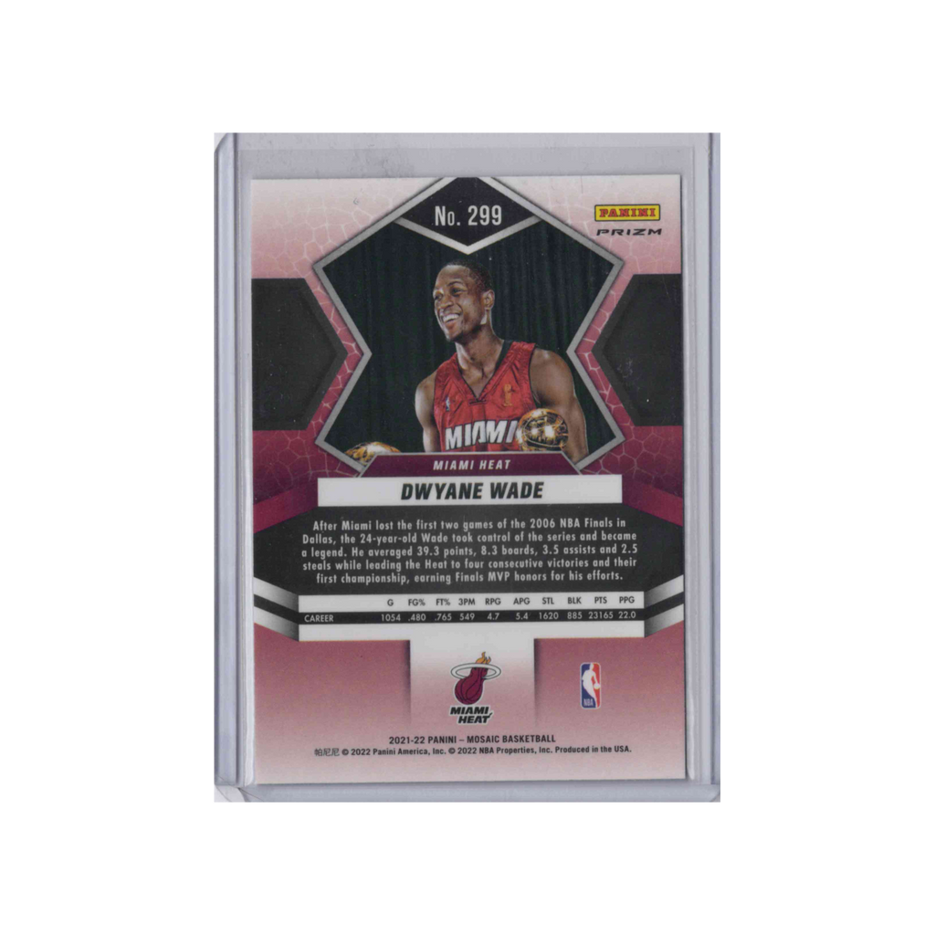 2021-2022 Panini Mosaic Finals MVPs | Dwyane Wade #299 | Green Mosaic Prizm