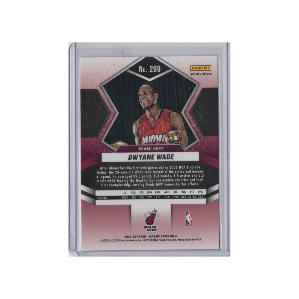 2021-2022 Panini Mosaic Finals MVPs | Dwyane Wade #299 | Green Mosaic Prizm