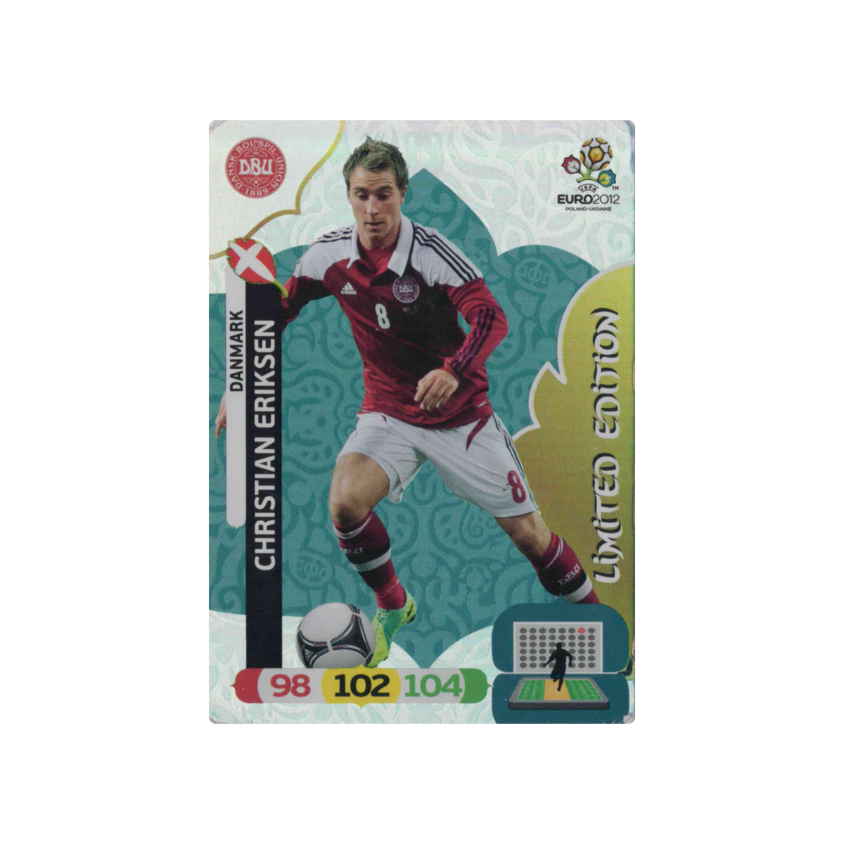 2012 Panini Adrenalyn XL UEFA Euro 2012 Limited Edition | Christian Eriksen | Insert