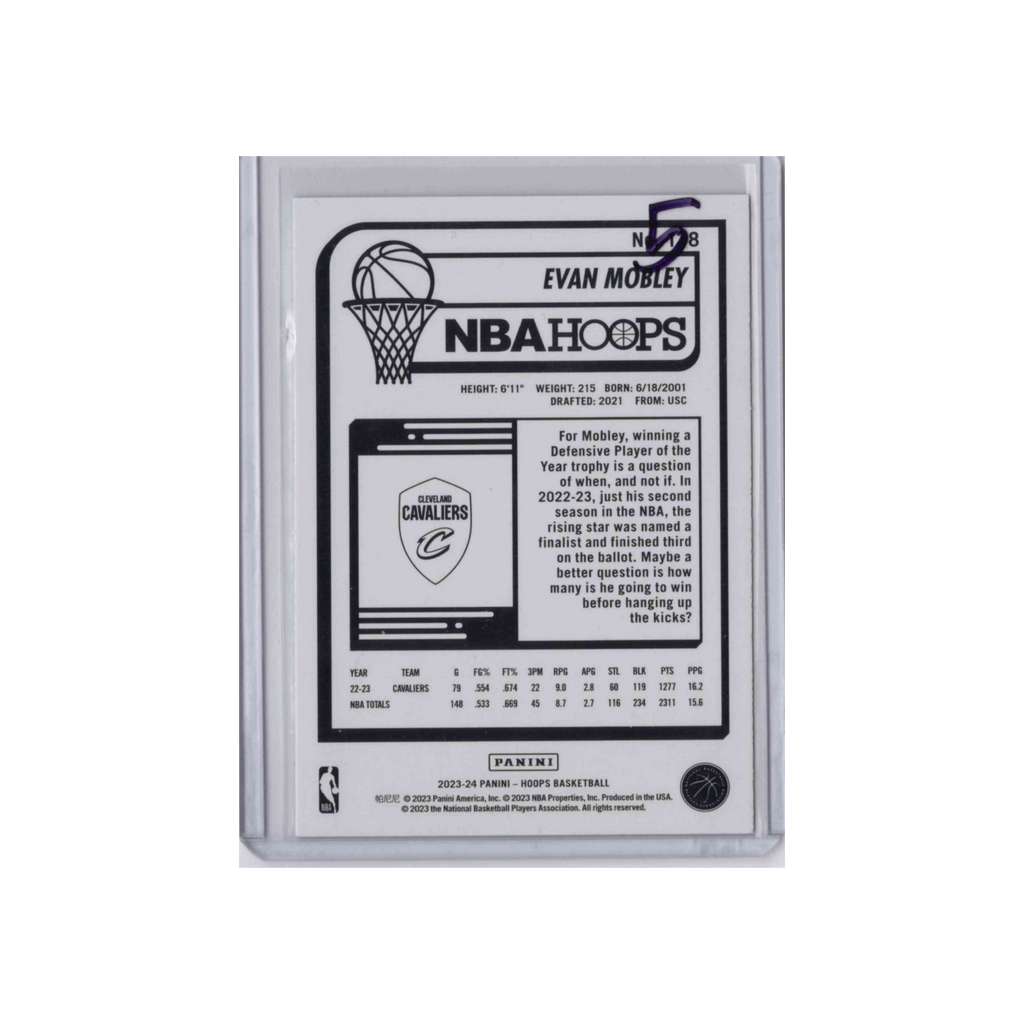 2023-2024 Panini NBA Hoops | Evan Mobley #178 | Blue