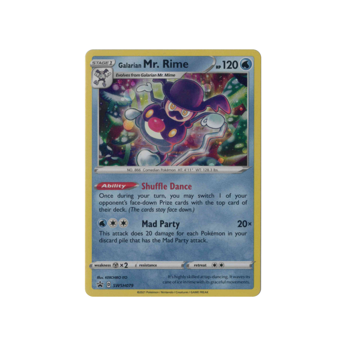 2021 Pokémon Sword & Shield Black Star Promos | Galarian Mr. Rime #SWSH079 | Promo