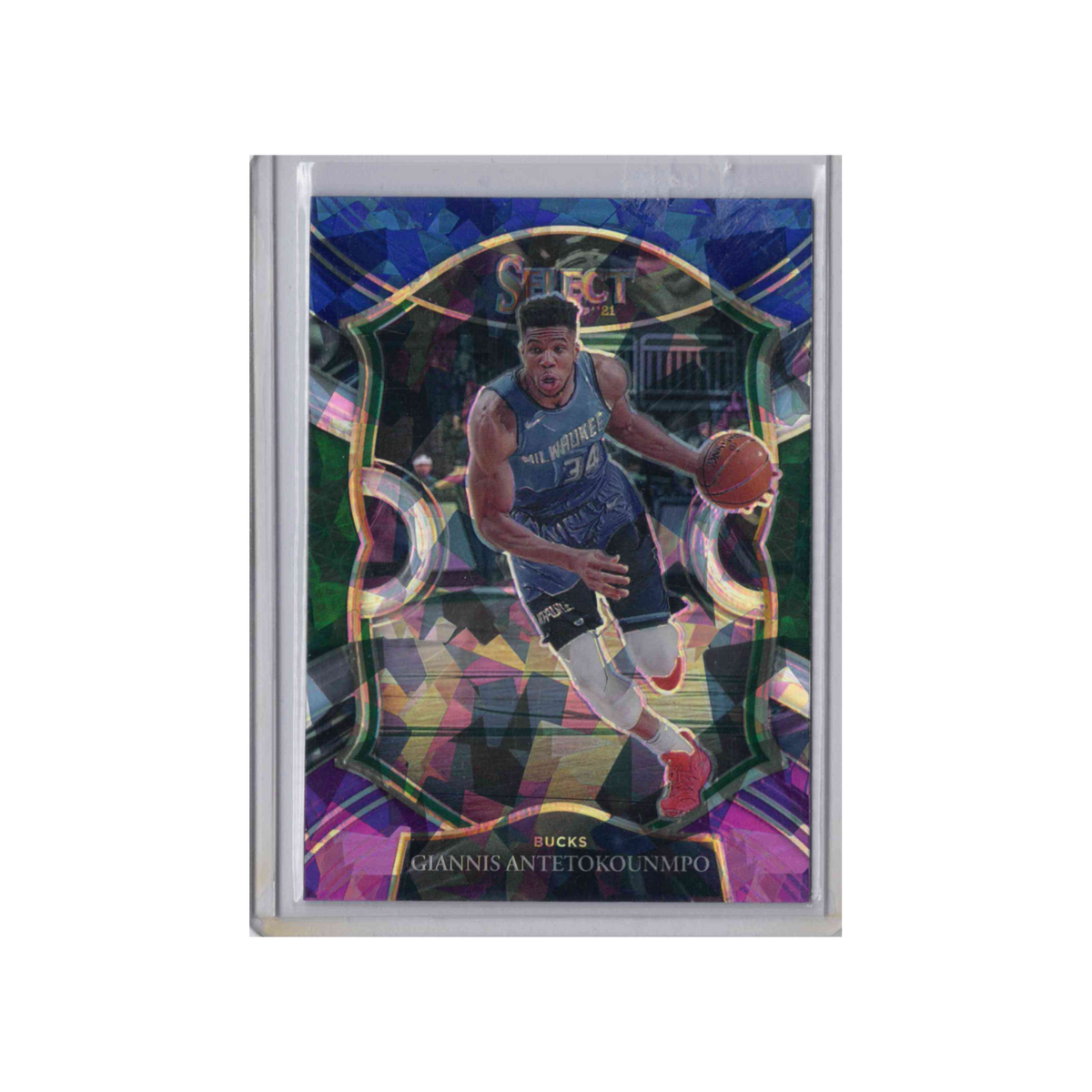 2020-2021 Panini Select Concourse | Giannis Antetokounmpo #54 | Cracked Ice Prizm