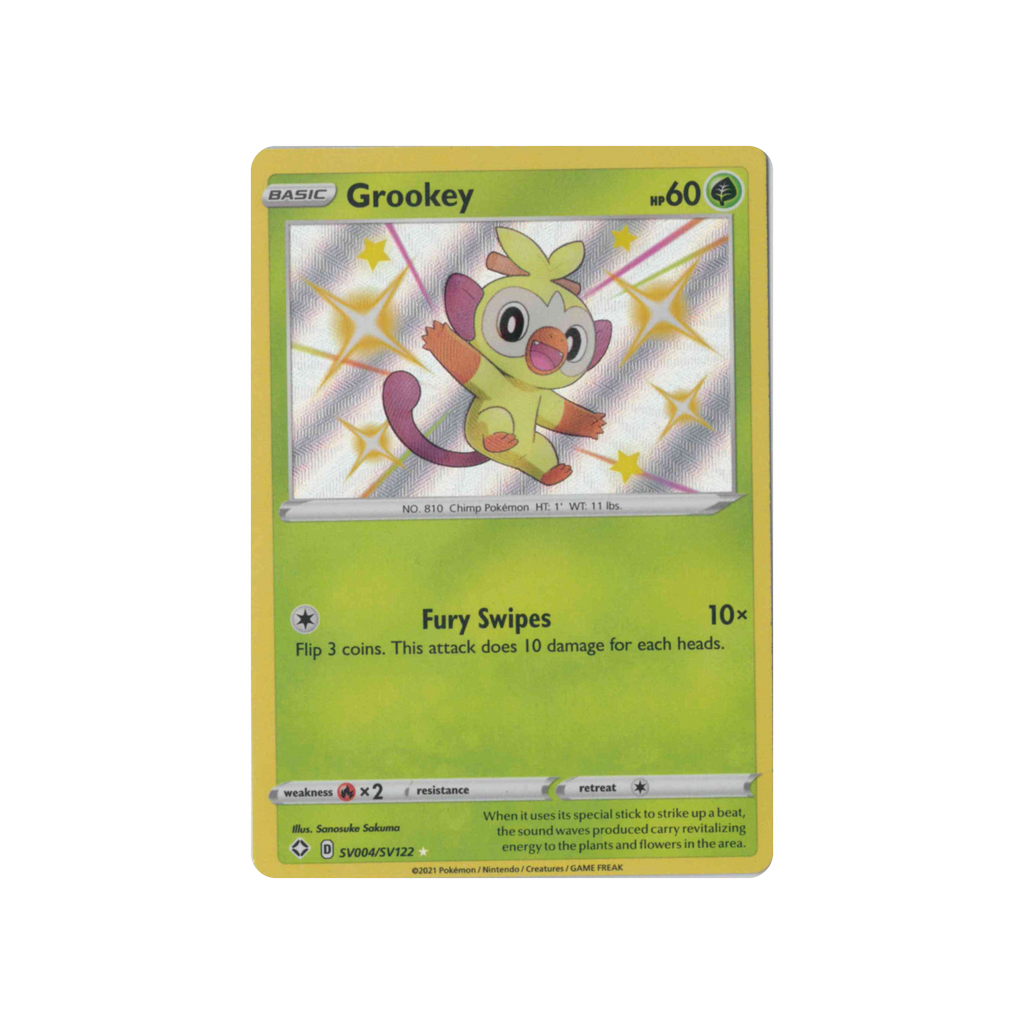 2021 Pokémon Shining Fates | Grookey #SV004/SV122 | Shiny Vault
