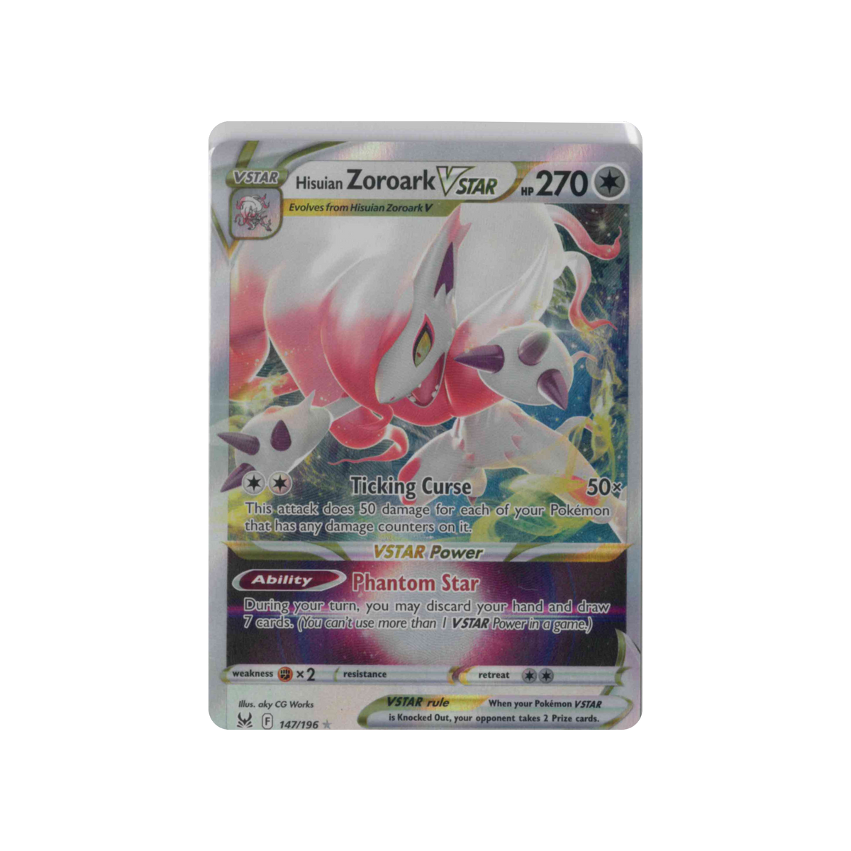 2022 Pokémon Lost Origin | Hisuian Zoroark VSTAR #147/196 | Holo (VSTAR)