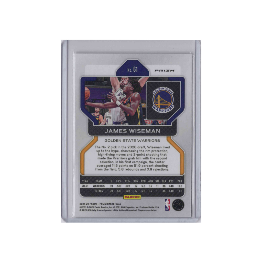 2021-2022 Panini Prizm | James Wiseman #61 | Green Prizm