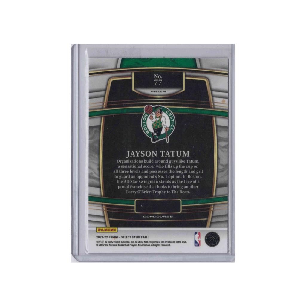 2021-2022 Panini Select | Jayson Tatum #77 | Concourse Blue Prizm