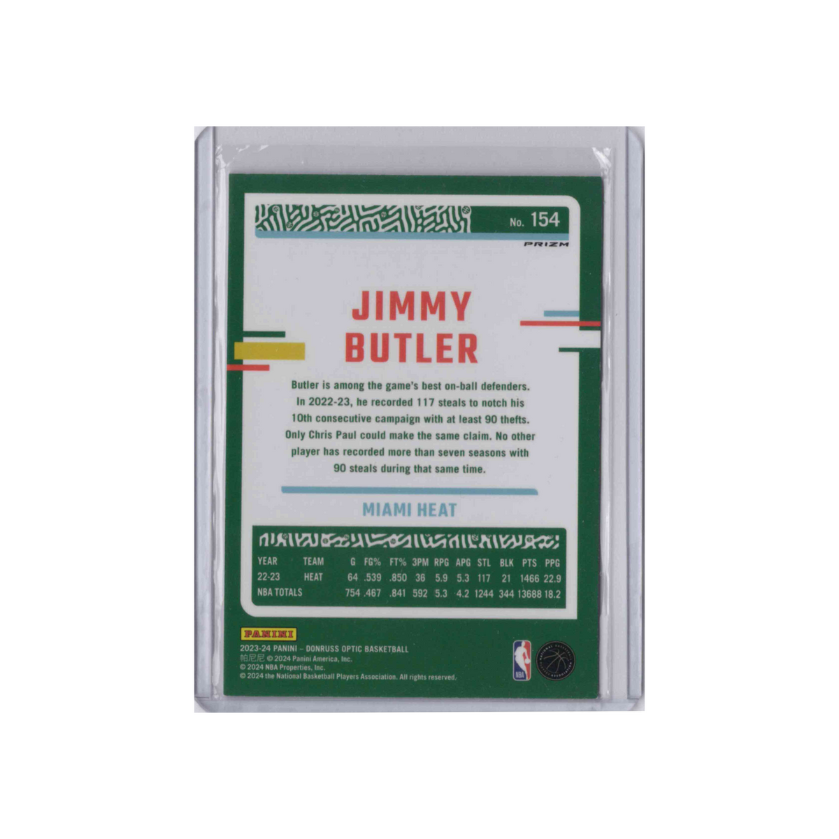 2023-2024 Donruss Optic | Jimmy Butler #154 | Pink Hyper Prizm