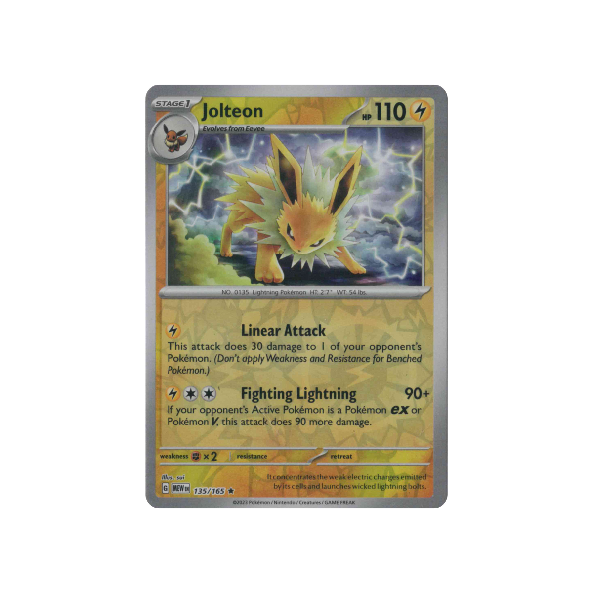 2023 Pokémon 151 | Jolteon #135/165 | Reverse Holo