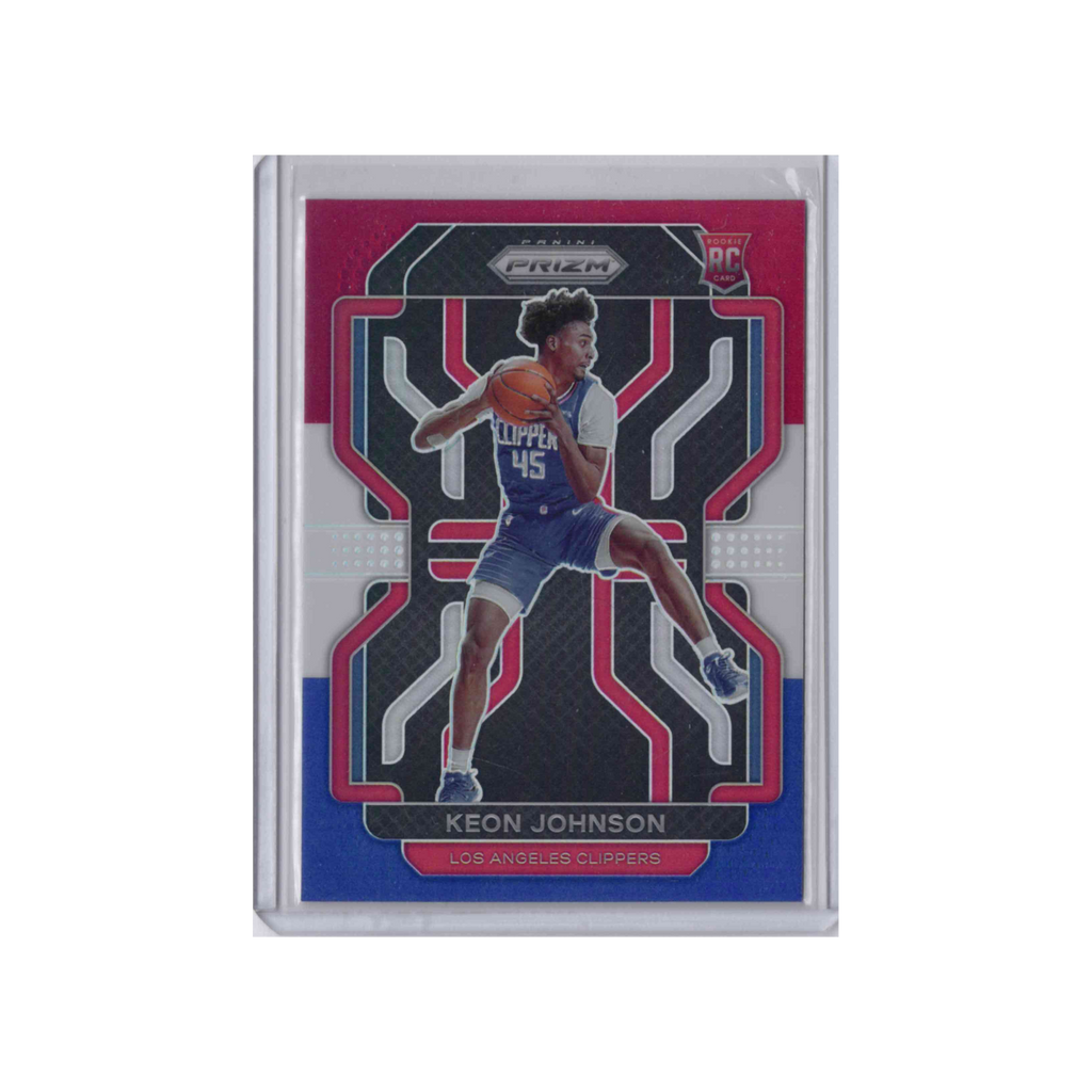 2021-2022 Panini Prizm | Keon Johnson #326 (RC) | Red White & Blue Prizm