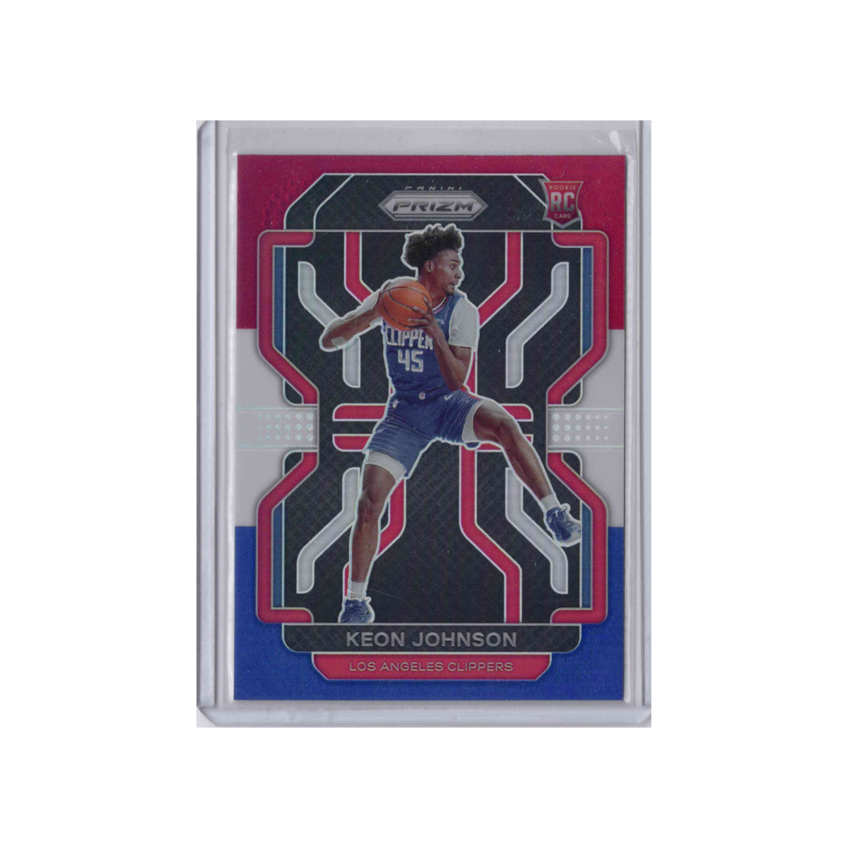 2021-2022 Panini Prizm | Keon Johnson #326 (RC) | Red White & Blue Prizm