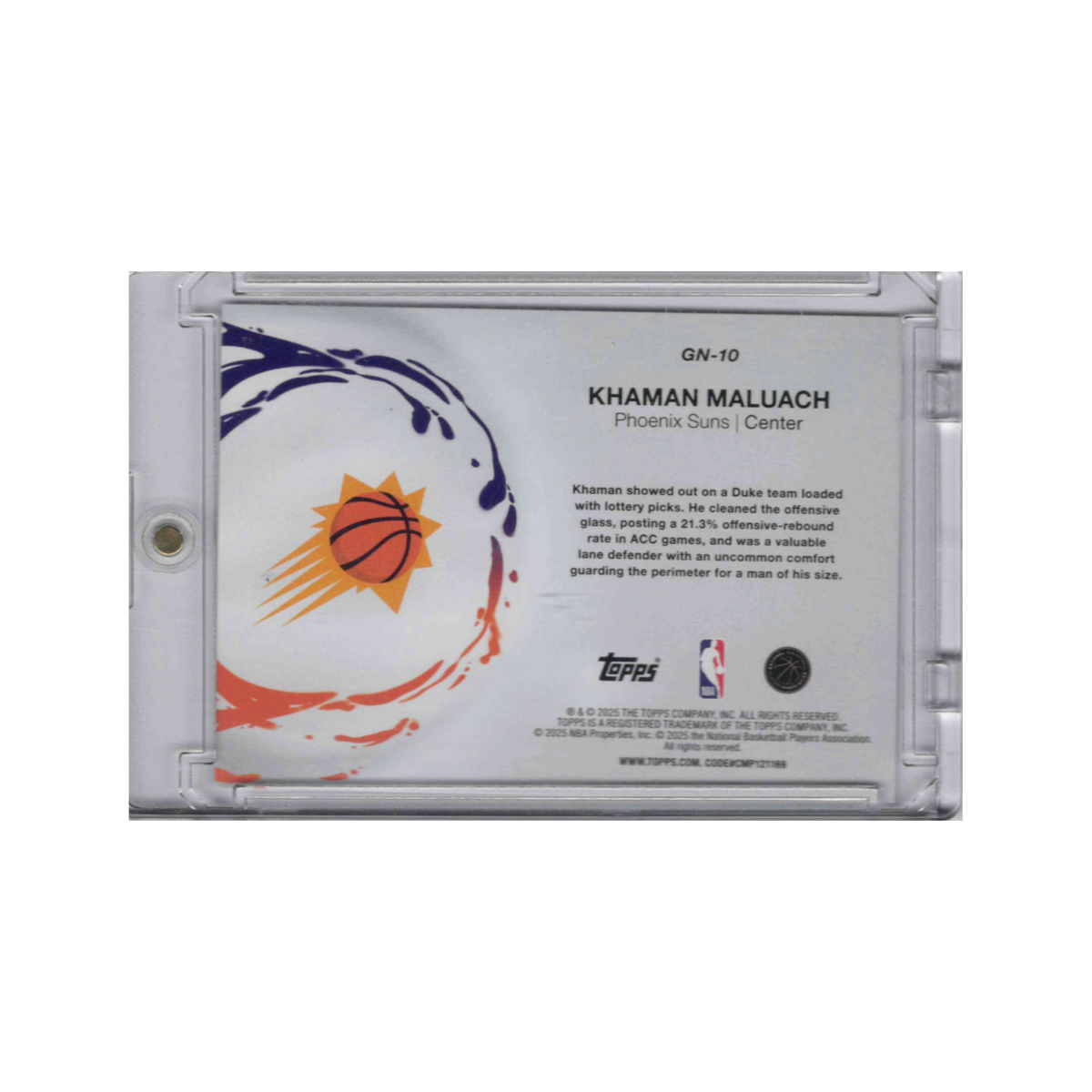 2025-2026 Topps Generation Now | Khaman Maluach #GN-10 | Base (RC)