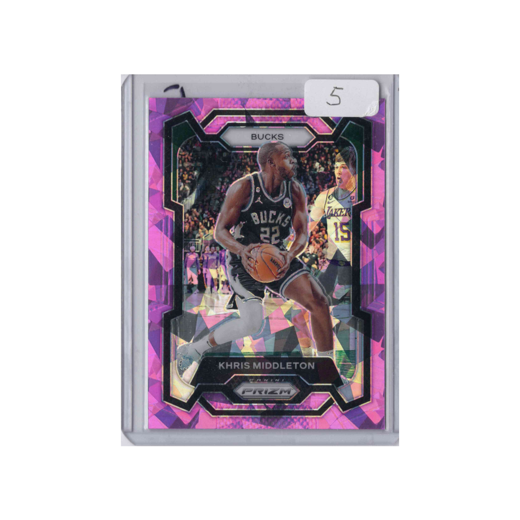 2023-2024 Panini Prizm | Khris Middleton #60 | Pink Cracked Ice Prizm
