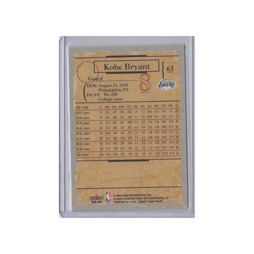 2004-2005 Fleer Sweet Sigs | Kobe Bryant #63 | Base