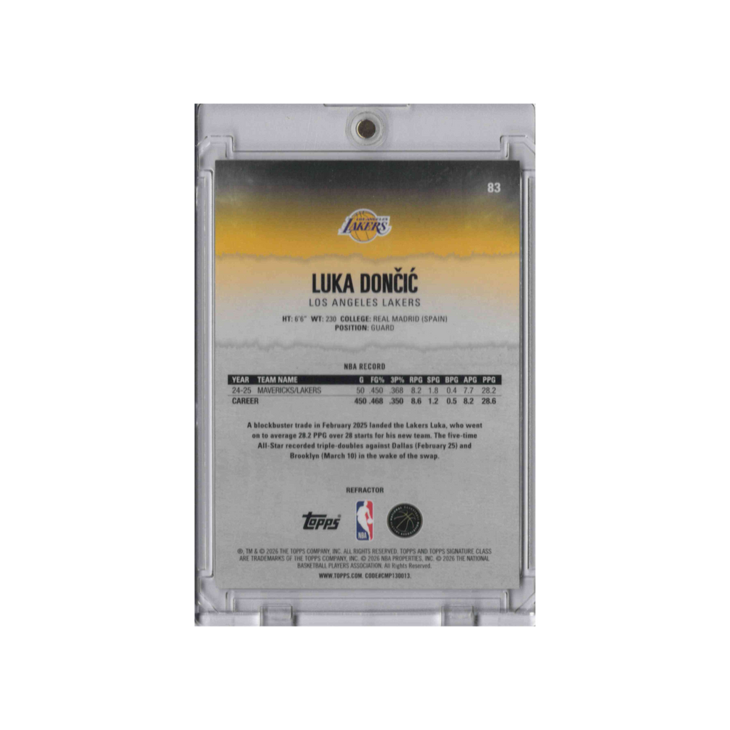 2025-2026 Topps Signature Class | Luka Dončić #83 | Refractor