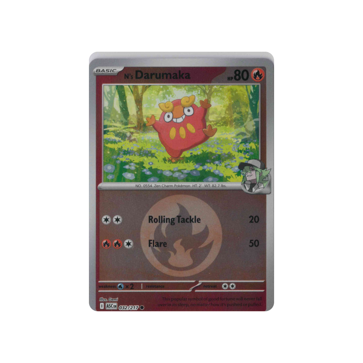 2026 Pokémon Ascended Heroes | N's Darumaka #032/217 | Reverse Holo (Energy Symbol Pattern)