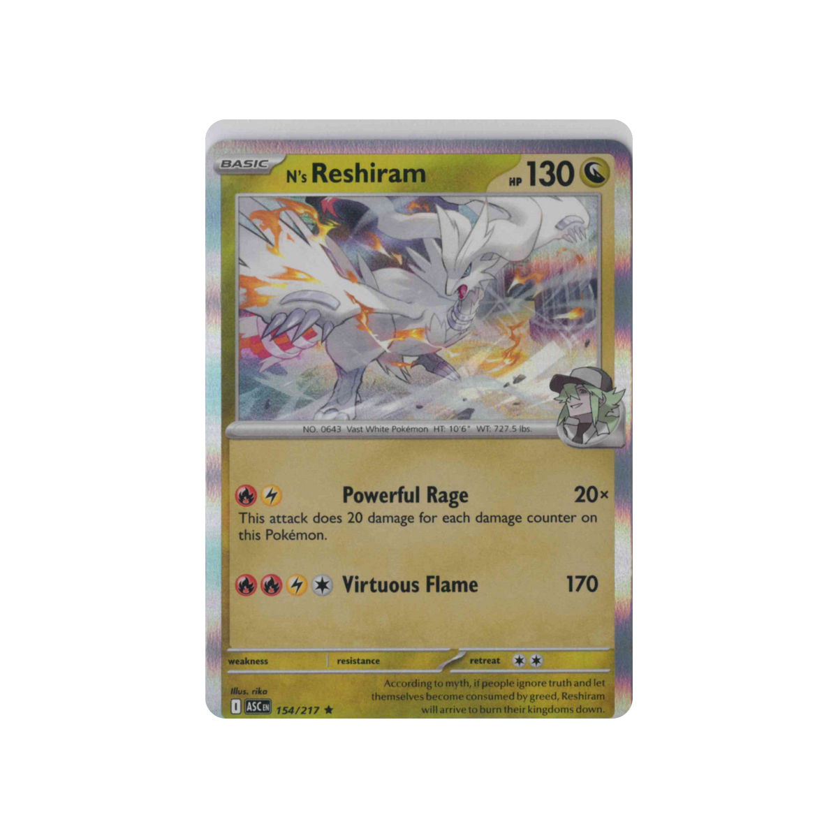 2026 Pokémon Ascended Heroes | N's Reshiram #154/217 | Holo