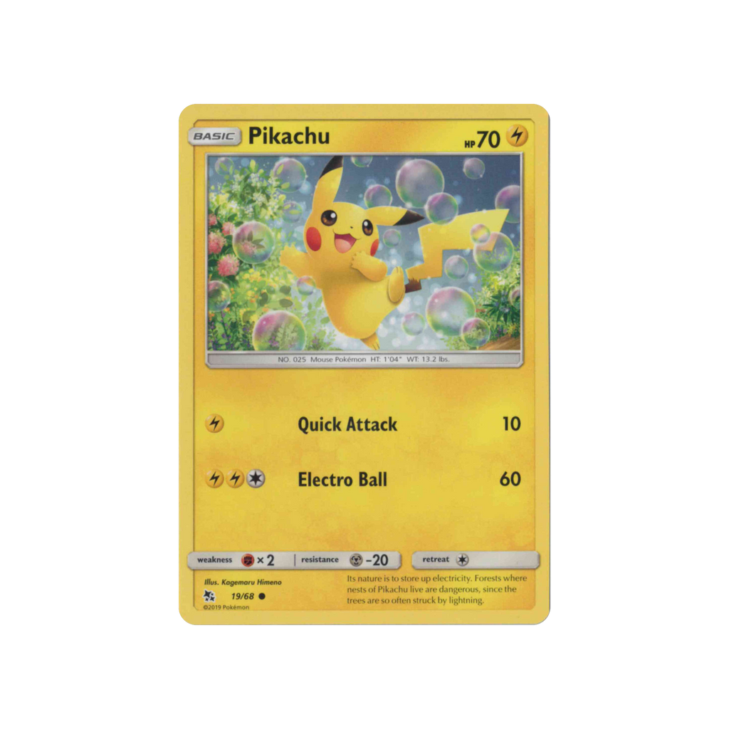2019 Pokémon Hidden Fates | Pikachu #19/68 | Non-Holo