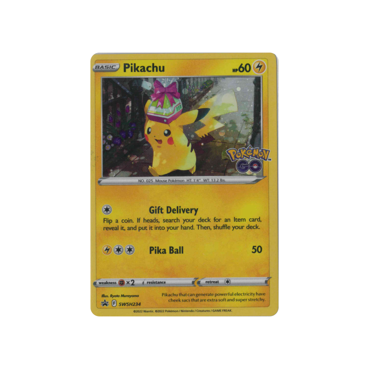 2022 Pokémon Sword & Shield Black Star Promos | Pikachu #SWSH234 | Promo (Pokémon GO)