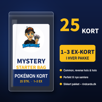 Pokémon Mystery Starter Bag | 25 kort | 1–3 EX-kort pr. pose