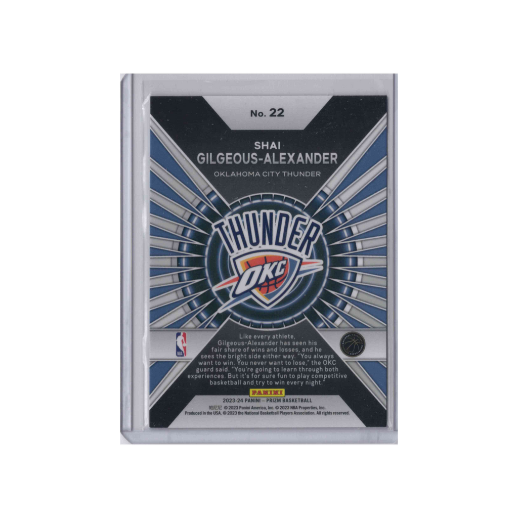 2023-2024 Panini Prizm Dominance | Shai Gilgeous-Alexander #22 | Base