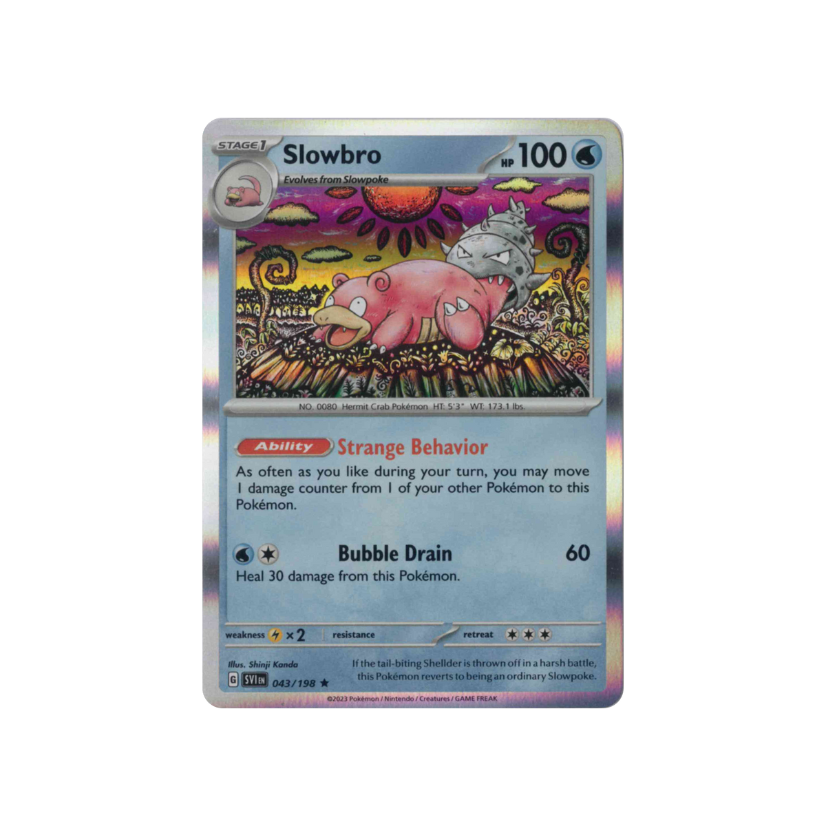 2023 Pokémon Scarlet & Violet | Slowbro #043/198 | Holo