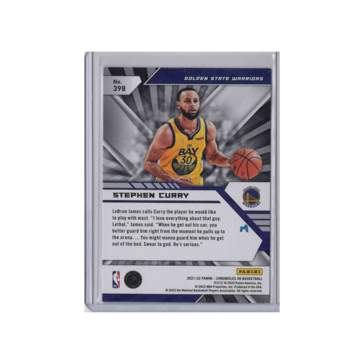 2021-2022 Panini Chronicles XR | Stephen Curry #398 | Base