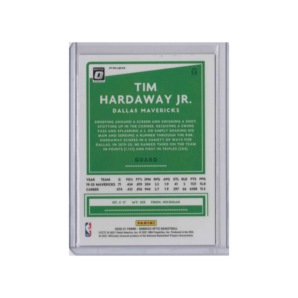 2020-2021 Donruss Optic | Tim Hardaway Jr. #39 | Pink Hyperprizm