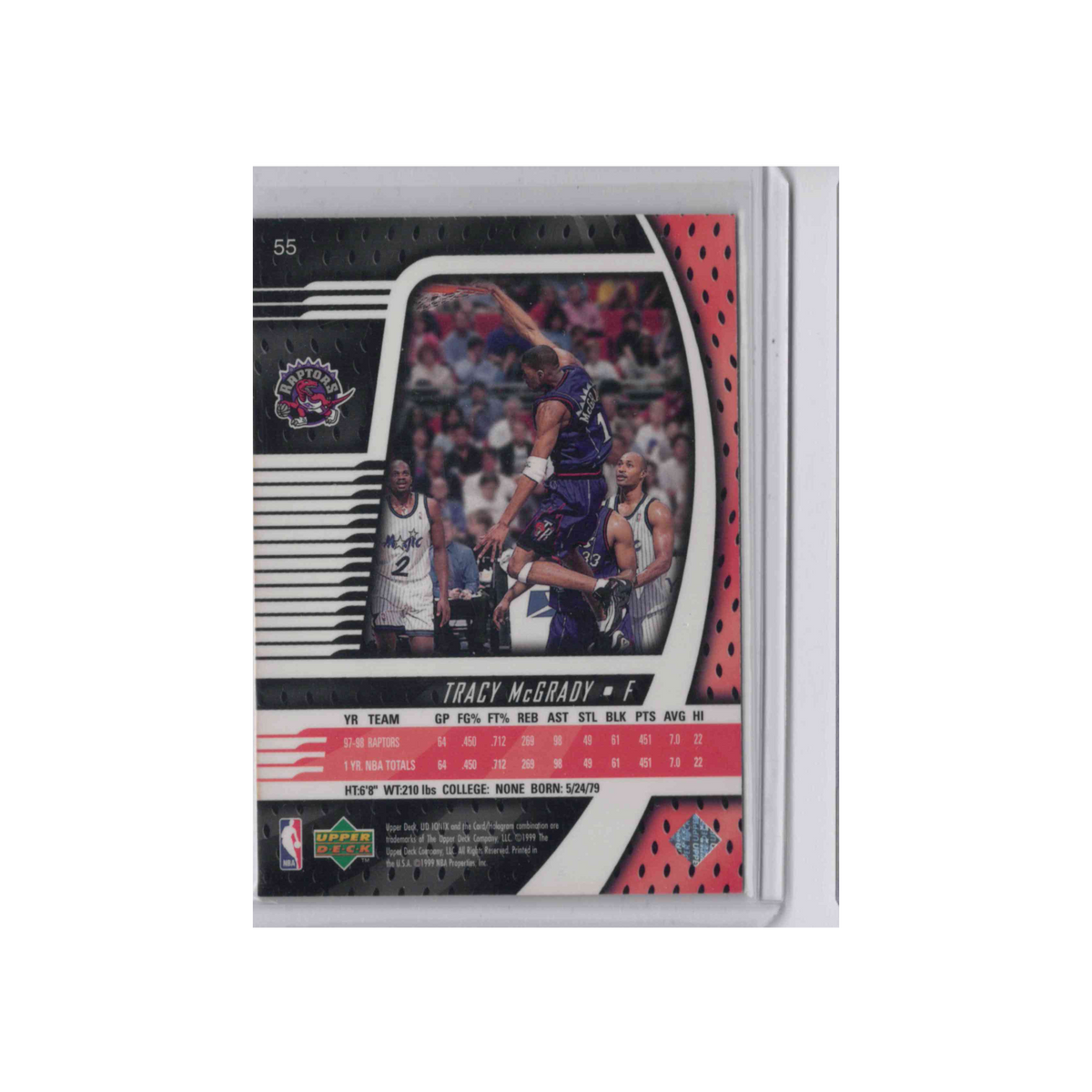 1999-2000 Upper Deck Ionix | Tracy McGrady #55 | Base