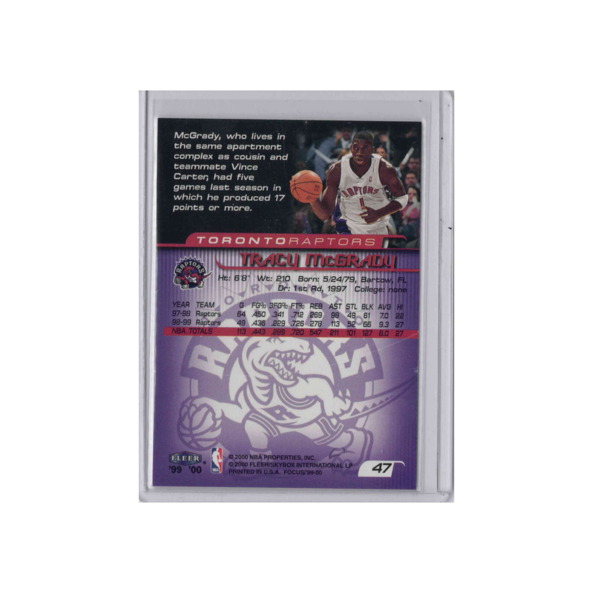 1999-2000 Fleer Focus | Tracy McGrady #47 | Base